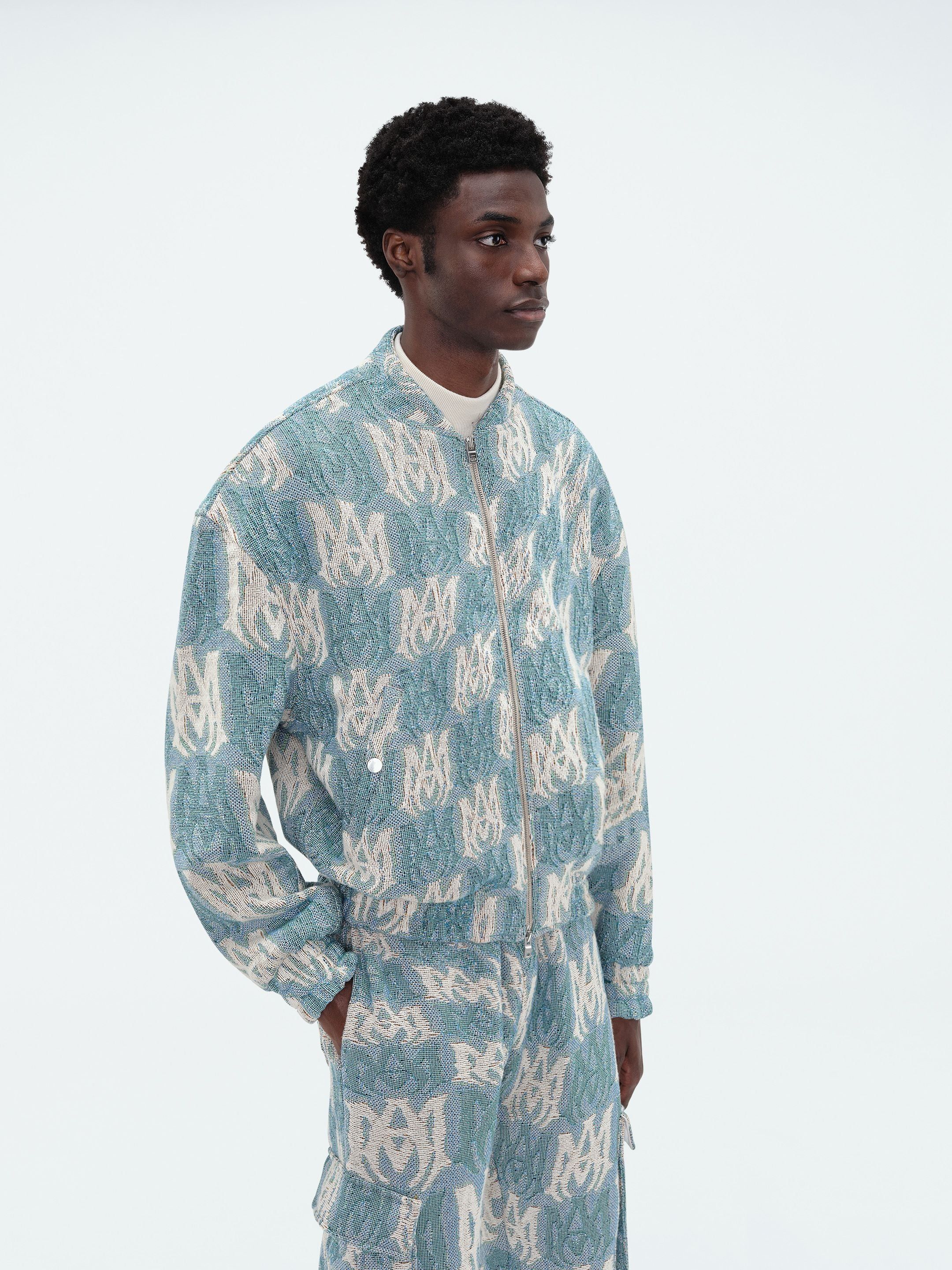 M.A. TAPESTRY CROPPED BOMBER - AQUA sold by AMIRI product image thumbnail 3
