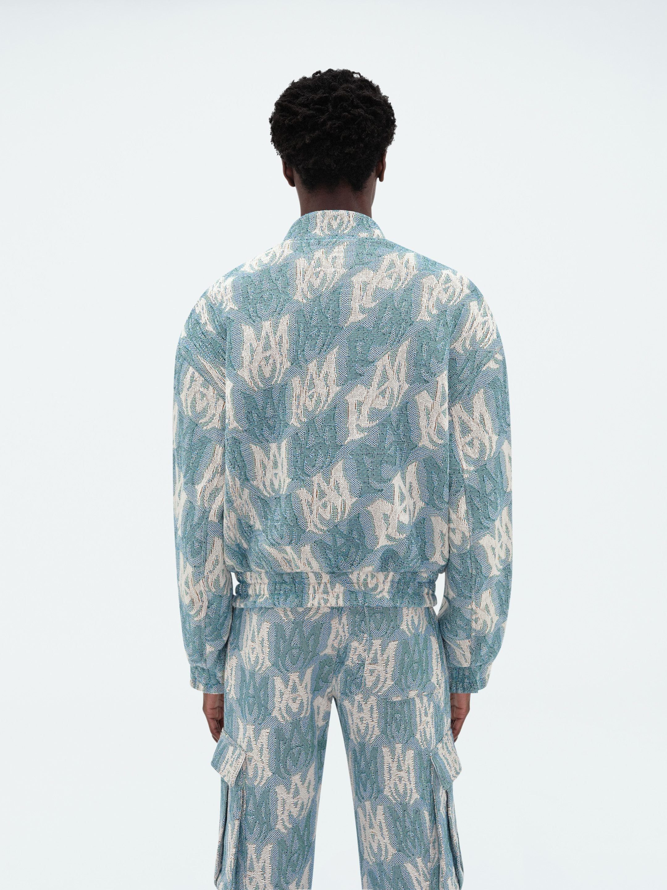 M.A. TAPESTRY CROPPED BOMBER - AQUA sold by AMIRI product image thumbnail 4