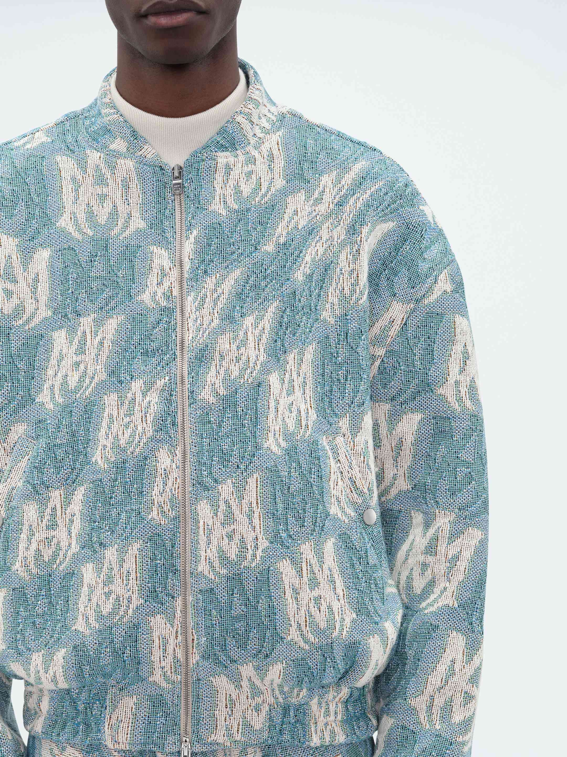 M.A. TAPESTRY CROPPED BOMBER - AQUA sold by AMIRI product image thumbnail 5
