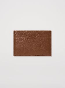 ICONIC EMBOSSED LEATHER CARD HOLDER - Brown sold by AMIRI