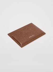 ICONIC EMBOSSED LEATHER CARD HOLDER - Brown sold by AMIRI