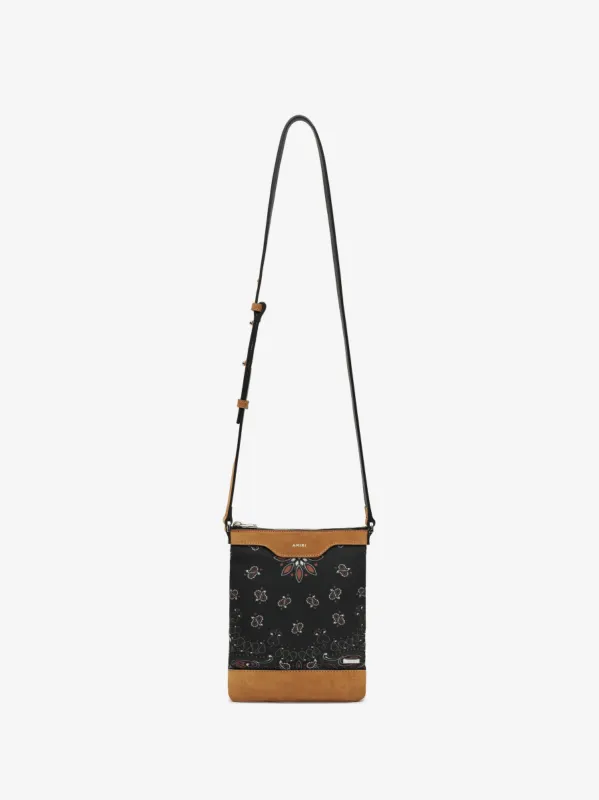CANVAS / SUEDE BANDANA CROSSBODY - BLACK / TAN sold by AMIRI