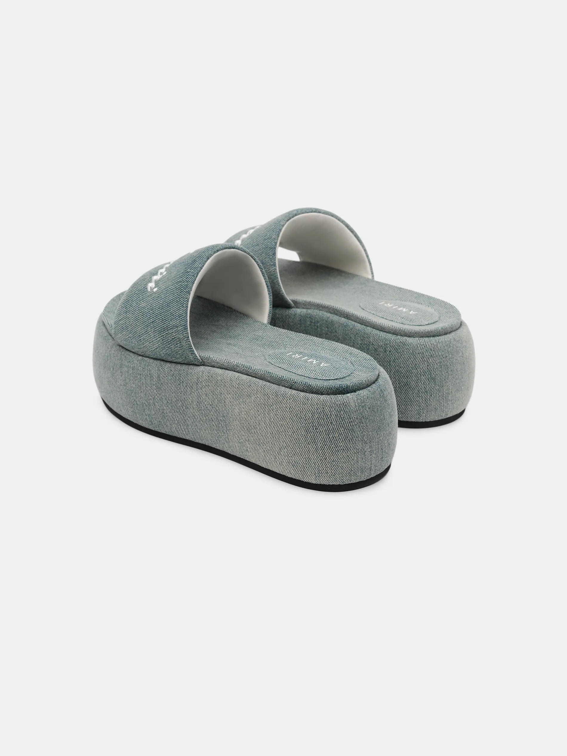 WOMEN - WOMEN'S AMIRI PLATFORM DENIM SANDAL - Washed Indigo sold by AMIRI product image thumbnail 4
