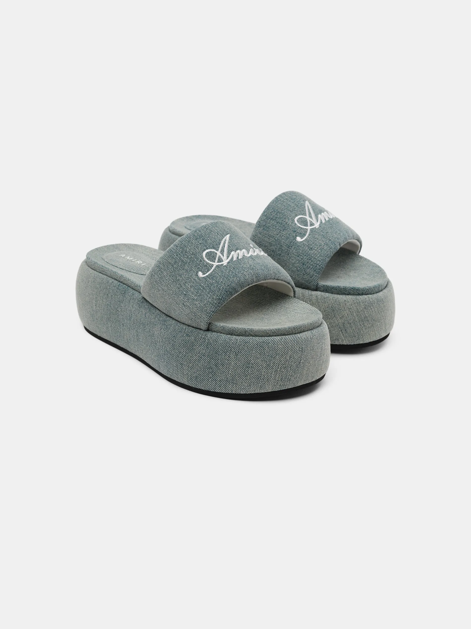 WOMEN - WOMEN'S AMIRI PLATFORM DENIM SANDAL - Washed Indigo sold by AMIRI product image thumbnail 2