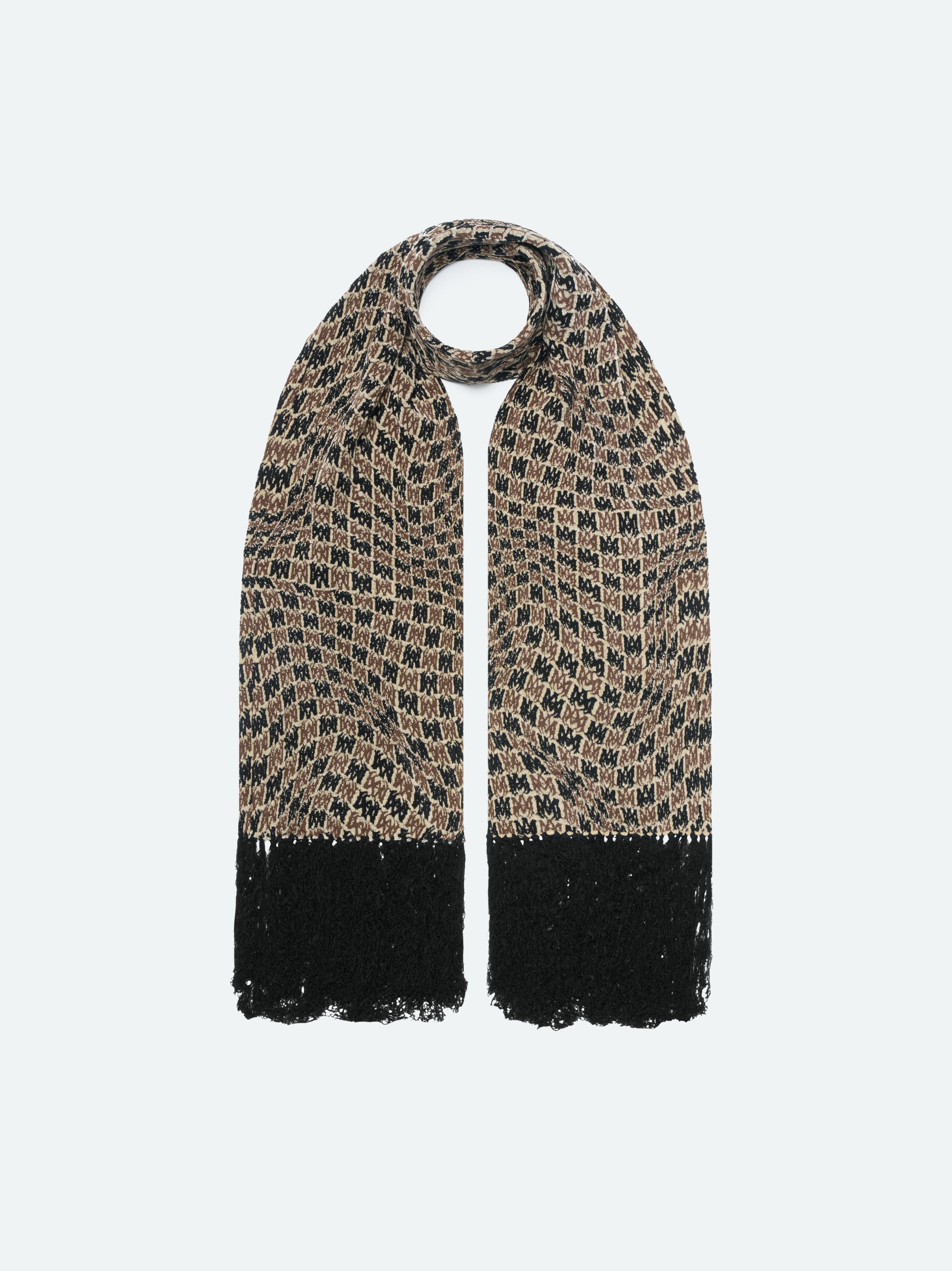 M.A. SWIRL SCARF - CAMEL sold by AMIRI