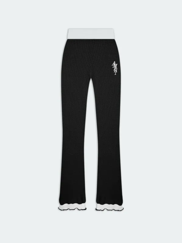 WOMEN - FLARE KNIT PANT - Black sold by AMIRI