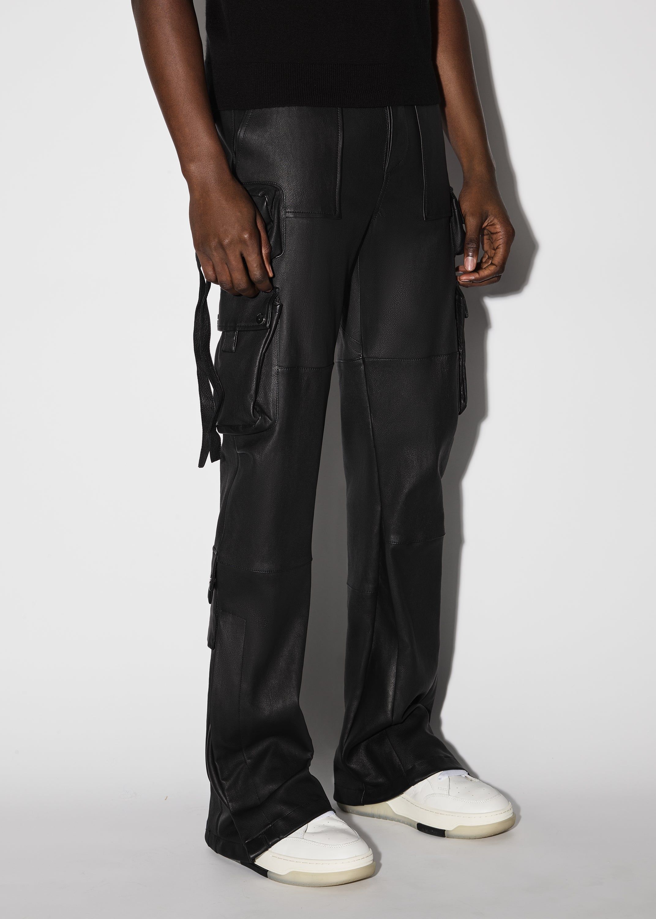 LEATHER FLAIR CARGO - BLACK sold by AMIRI product image thumbnail 4