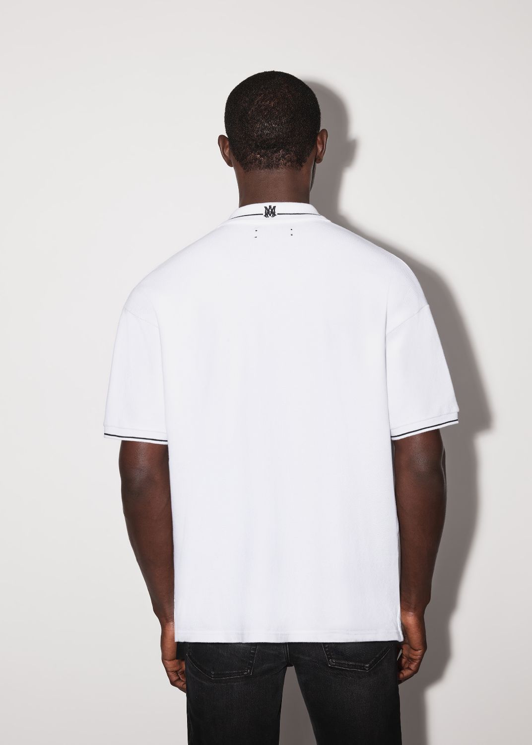 SOLID SHORT SLEEVE POLO - WHITE sold by AMIRI product image thumbnail 4