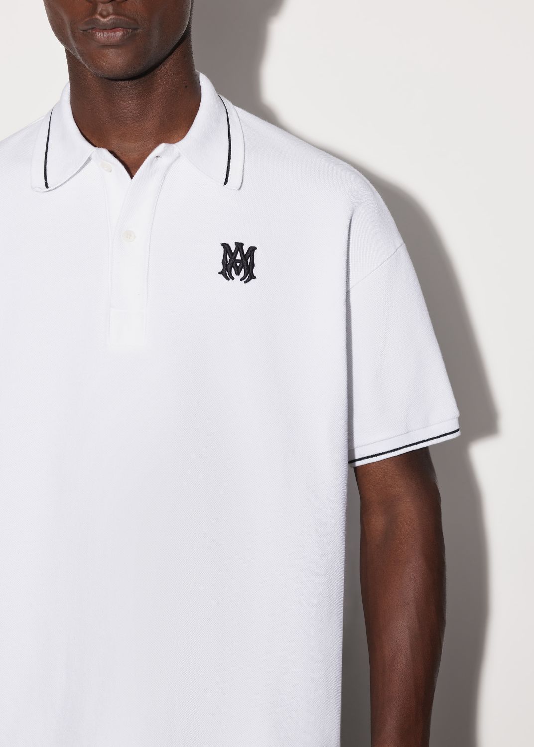 SOLID SHORT SLEEVE POLO - WHITE sold by AMIRI product image thumbnail 5