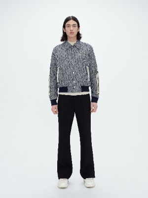 AMIRI JACQUARD BONES BOMBER - BLUE sold by AMIRI
