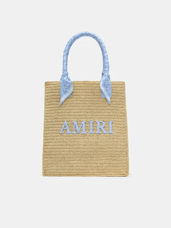 AMIRI RAFFIA TOTE - Blue sold by AMIRI