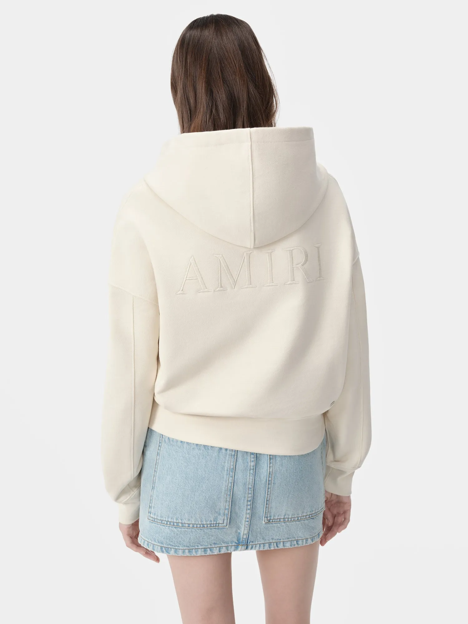 WOMEN - WOMEN'S AMIRI EMBROIDERED HOODIE - Alabaster sold by AMIRI product image thumbnail 3