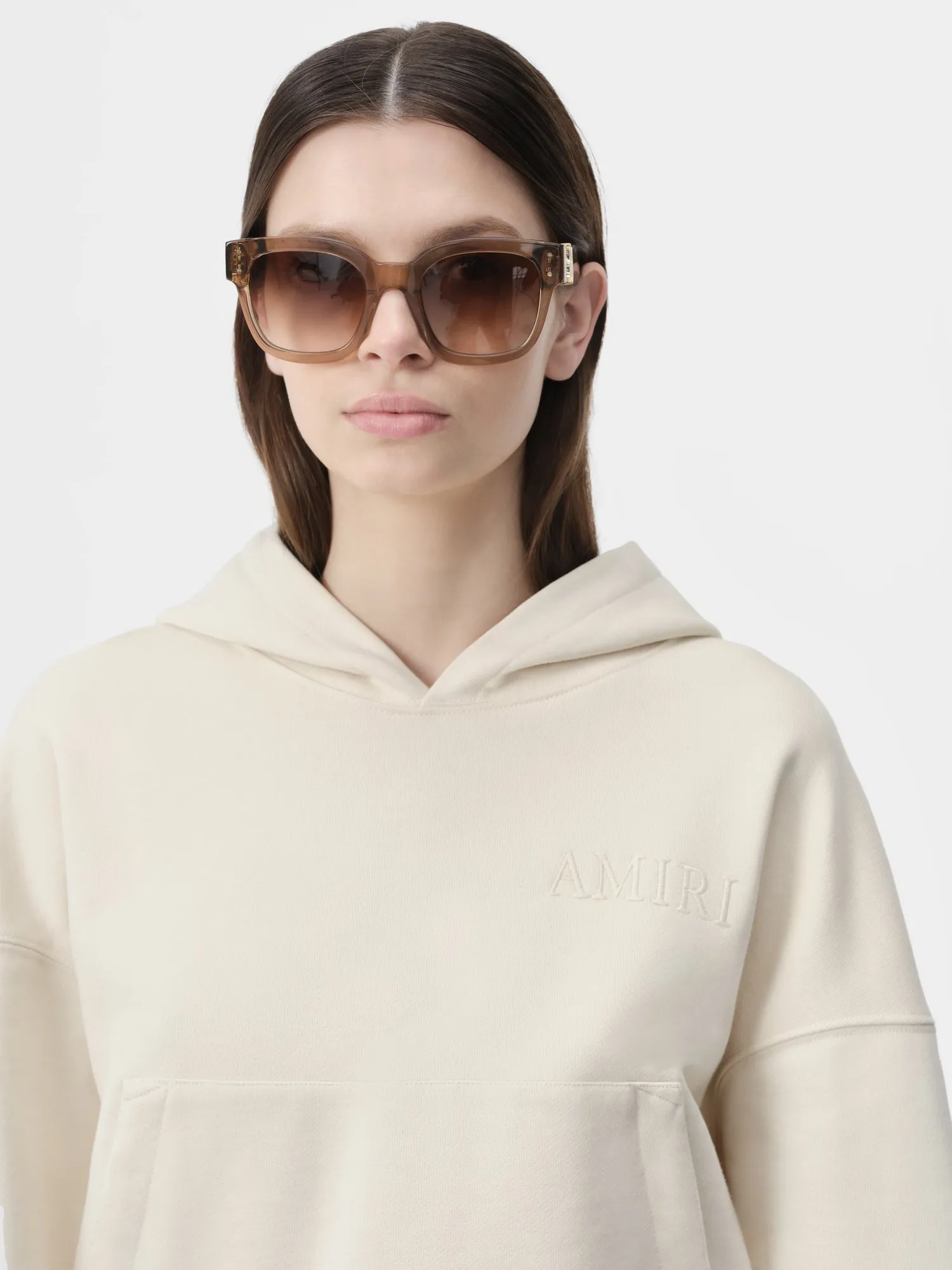 WOMEN - WOMEN'S AMIRI EMBROIDERED HOODIE - Alabaster sold by AMIRI product image thumbnail 4