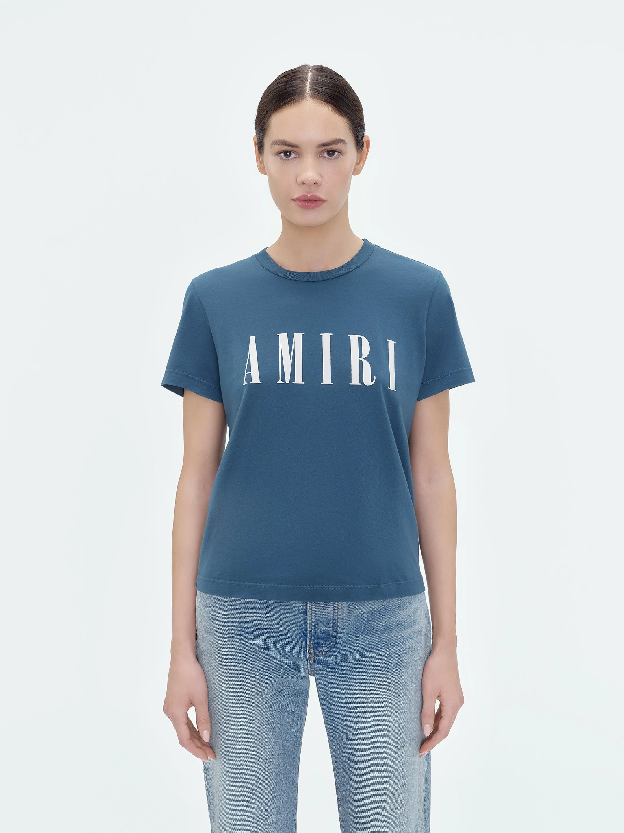 WOMEN - CORE LOGO SLIM FIT TEE - Blue sold by AMIRI product image thumbnail 3