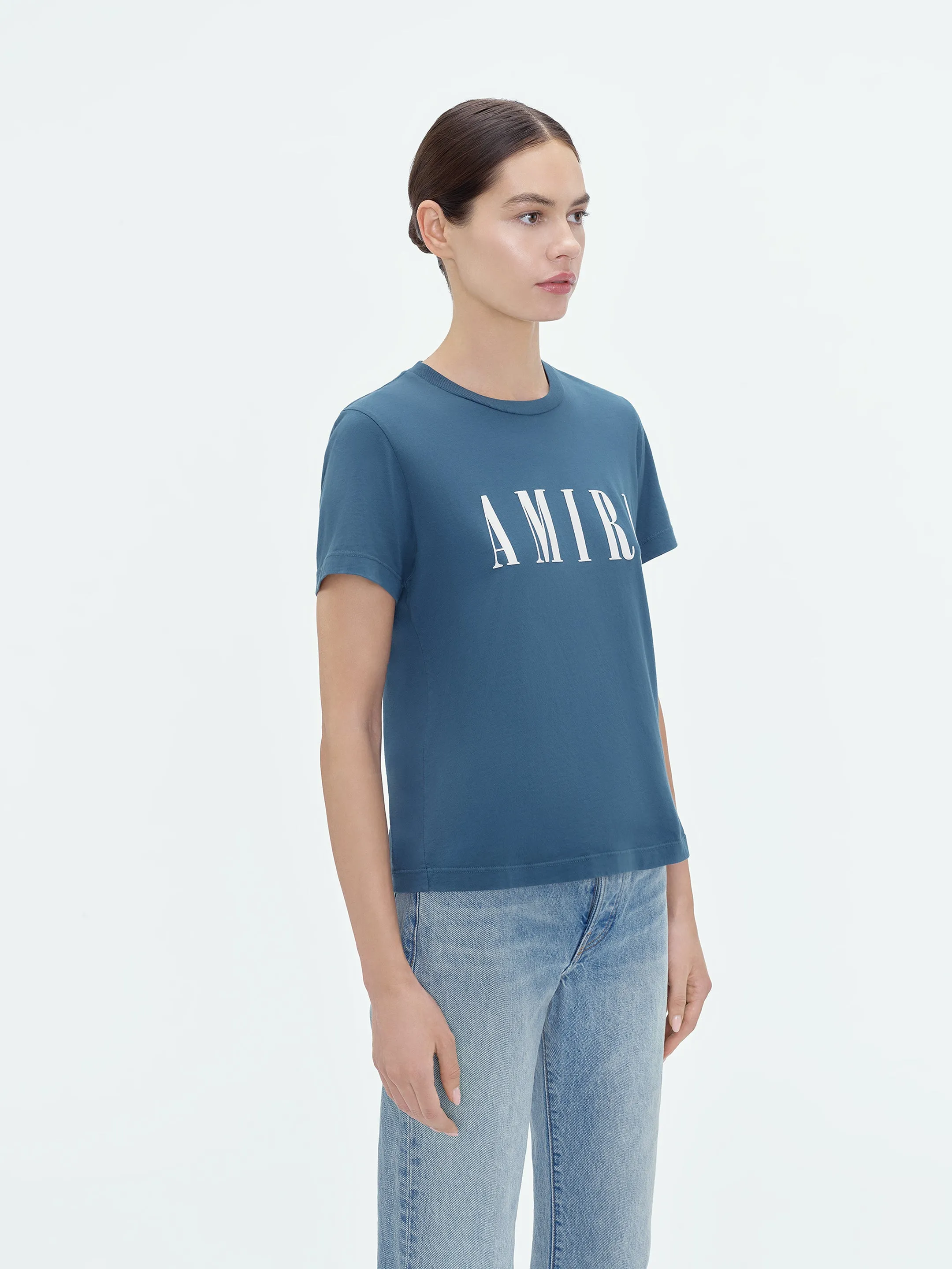 WOMEN - CORE LOGO SLIM FIT TEE - Blue sold by AMIRI product image thumbnail 4