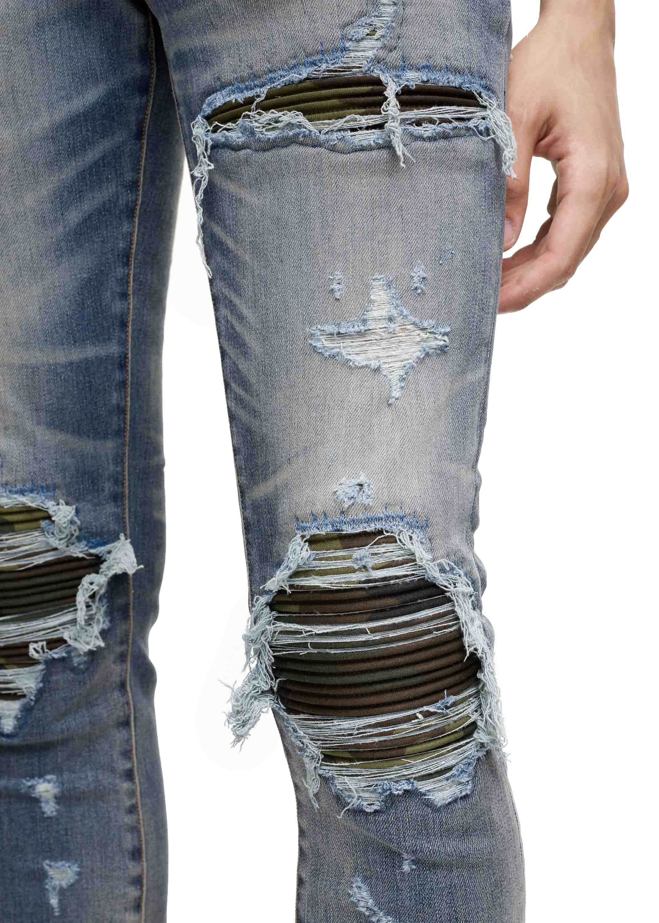 HOT Amiri Camo Patch Jeans Camo Patch Jeans Amiri Camo Mx1