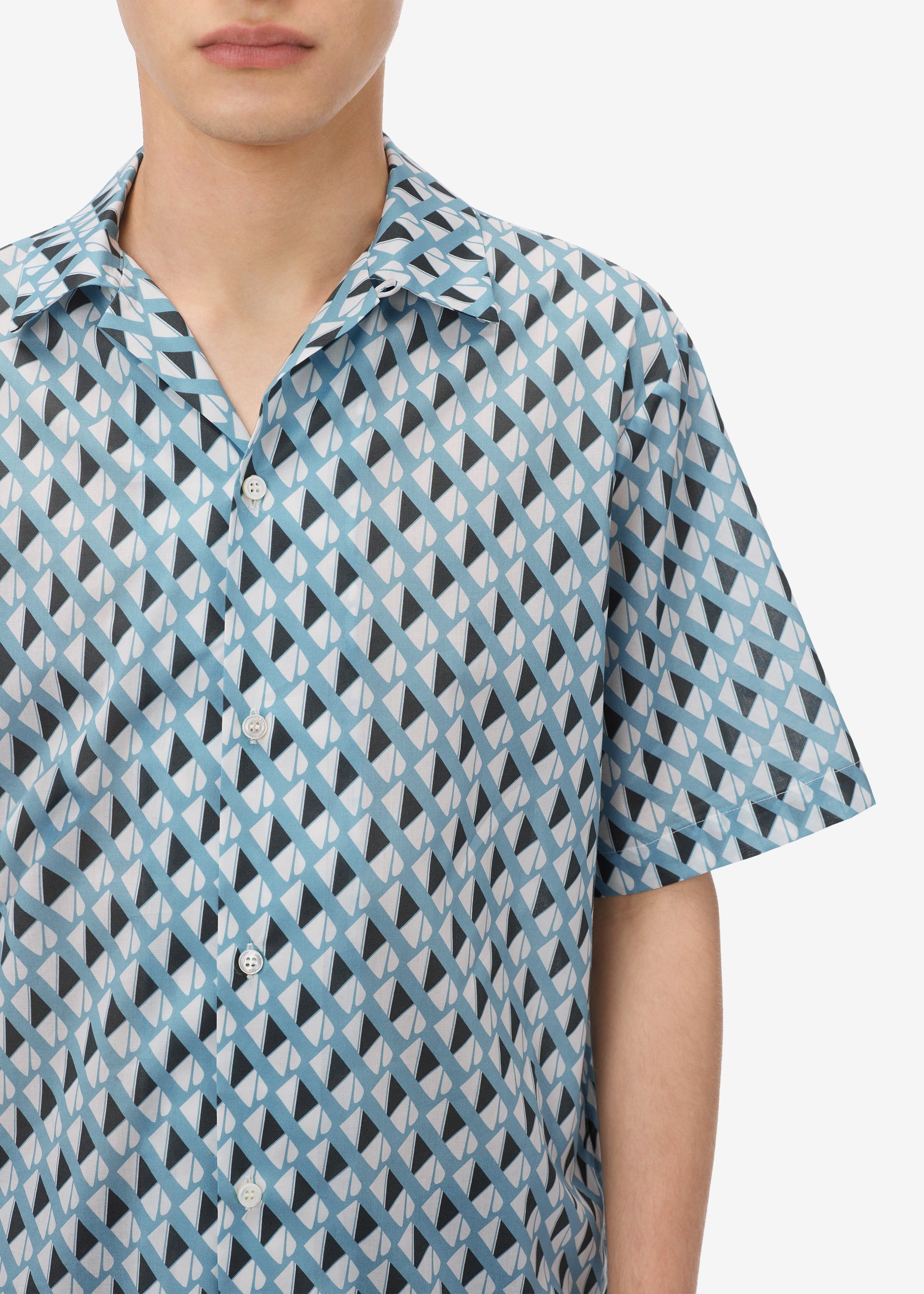 SHORT SLEEVE REPEAT 'A' SHIRT - ICE BLUE sold by AMIRI product image thumbnail 5