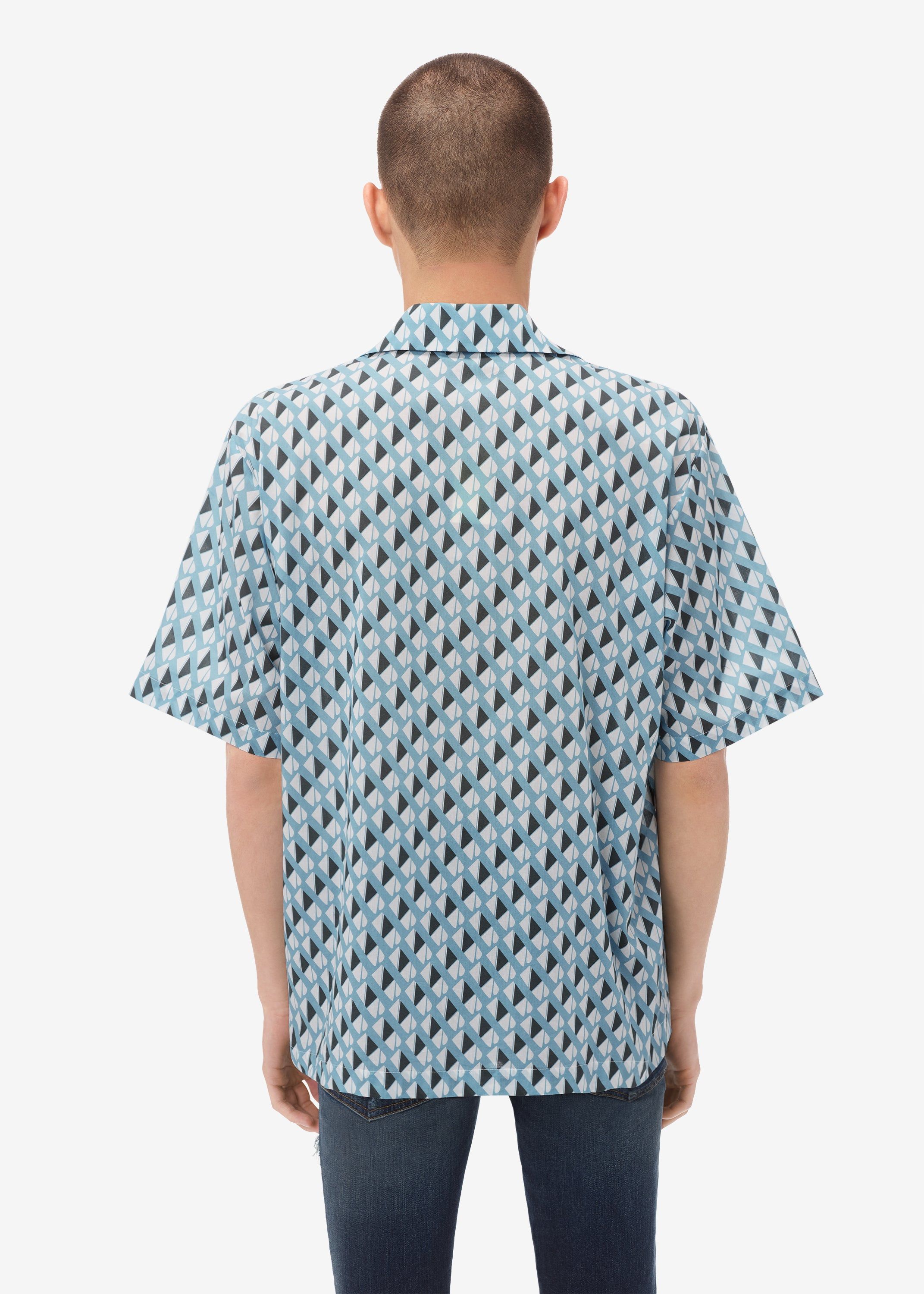SHORT SLEEVE REPEAT 'A' SHIRT - ICE BLUE sold by AMIRI product image thumbnail 4