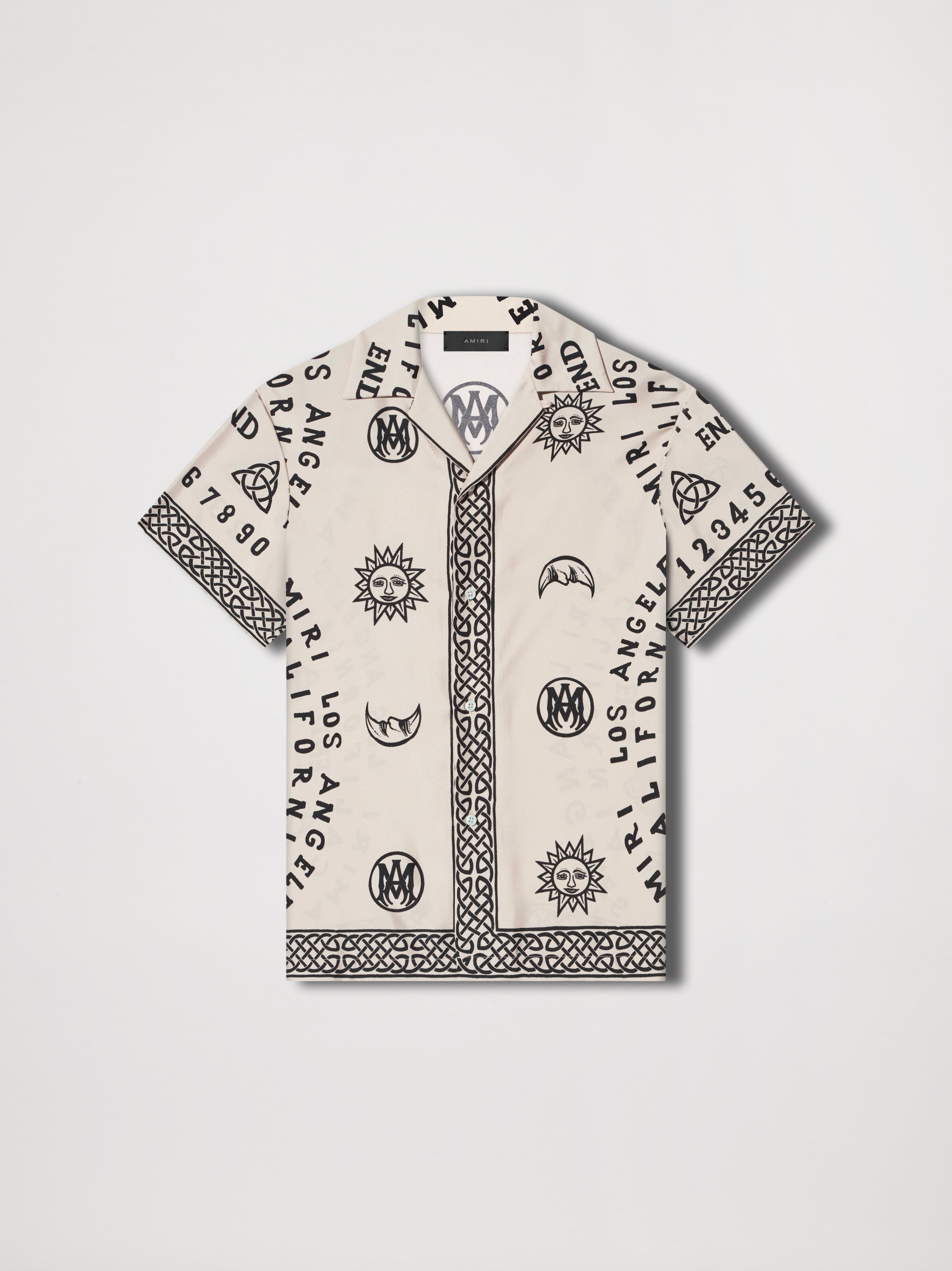 OUIJA BOARD BOWLING SHIRT - ALABASTER sold by AMIRI