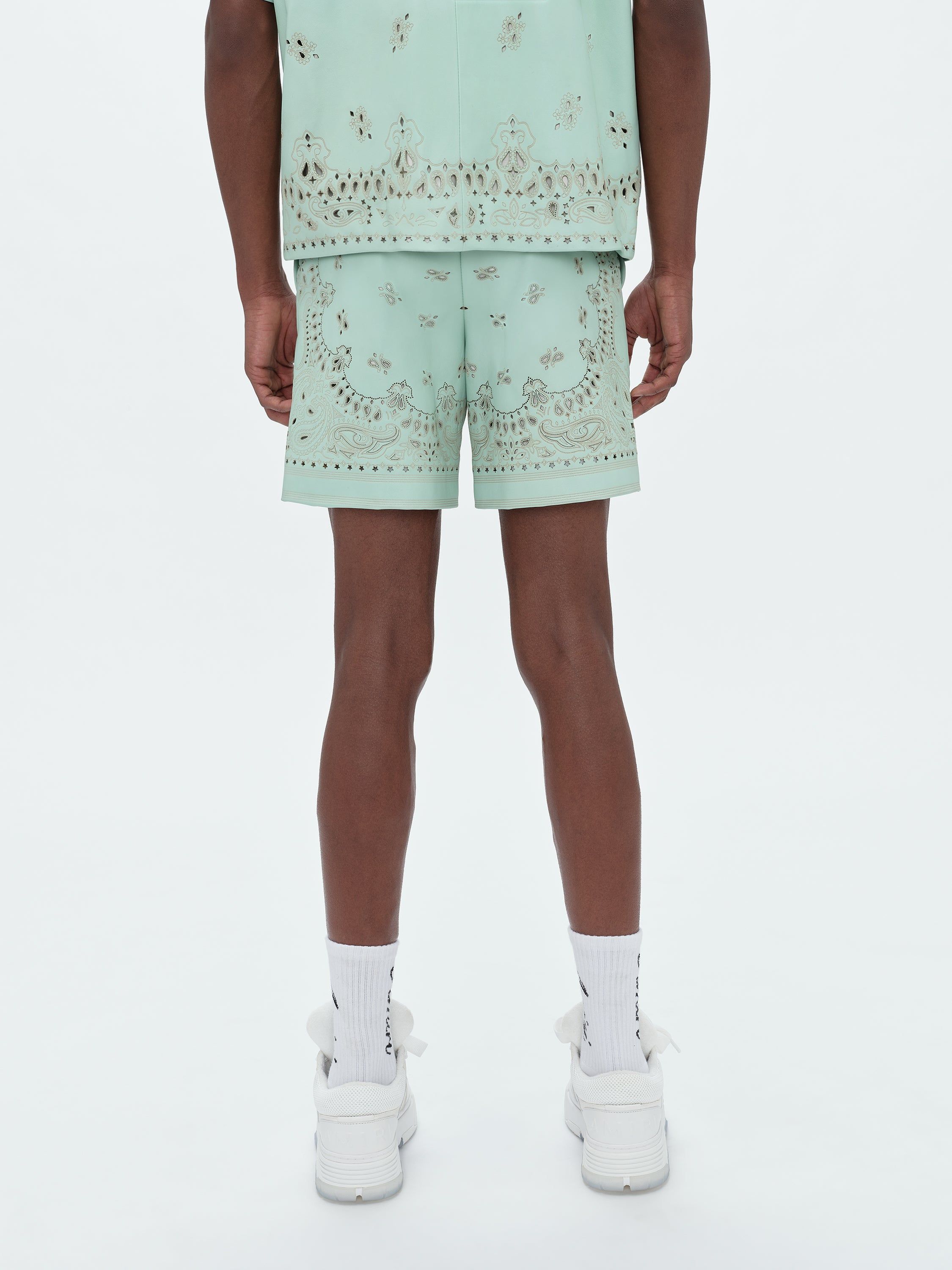 LEATHER BANDANA SHORT - MINT sold by AMIRI product image thumbnail 5