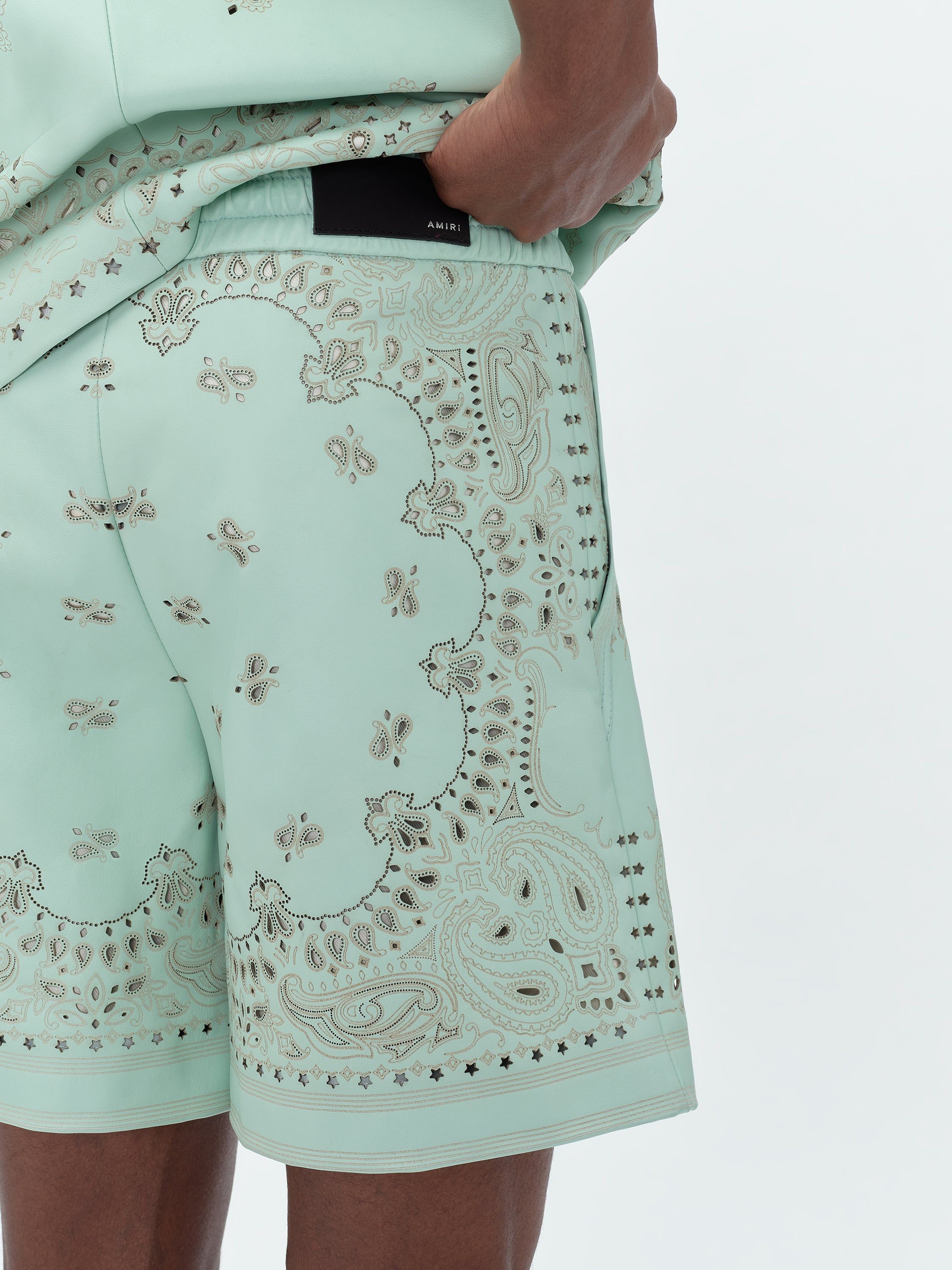 LEATHER BANDANA SHORT - MINT sold by AMIRI product image thumbnail 7