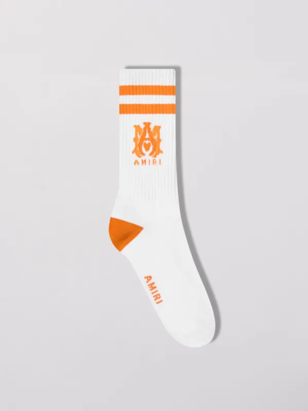 RIBBED M.A. SOCKS - ORANGE sold by AMIRI