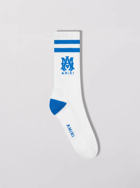 RIBBED M.A. SOCKS - BLUE sold by AMIRI