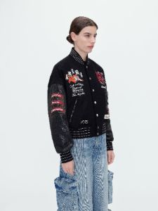 WOMEN - TIGER VARSITY JACKET - BLACK sold by AMIRI