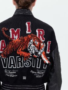 WOMEN - TIGER VARSITY JACKET - BLACK sold by AMIRI