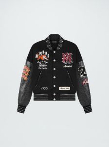 WOMEN - TIGER VARSITY JACKET - BLACK sold by AMIRI