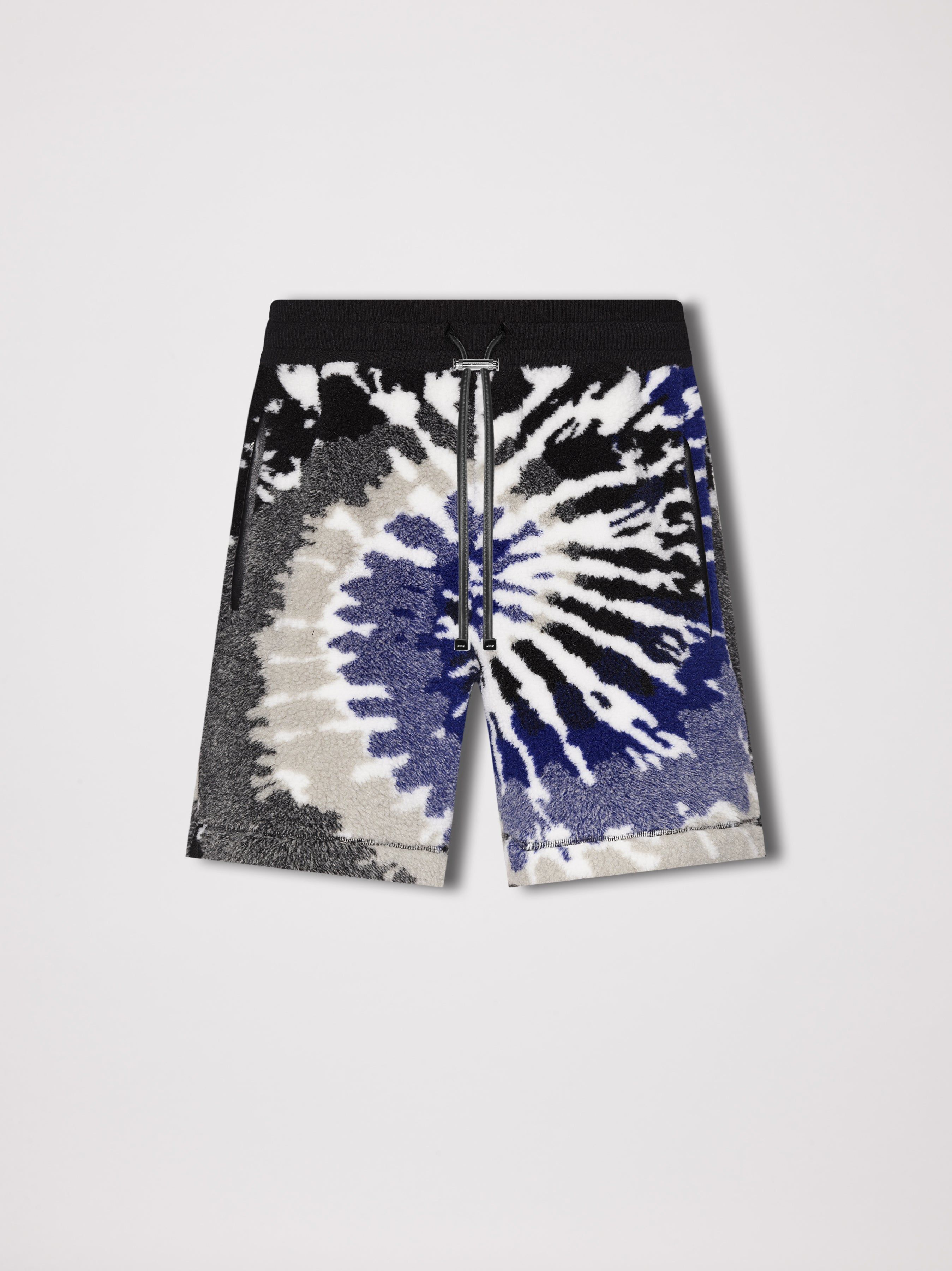 TIE DYE POLAR FLEECE SHORTS - BLUE / BLACK sold by AMIRI