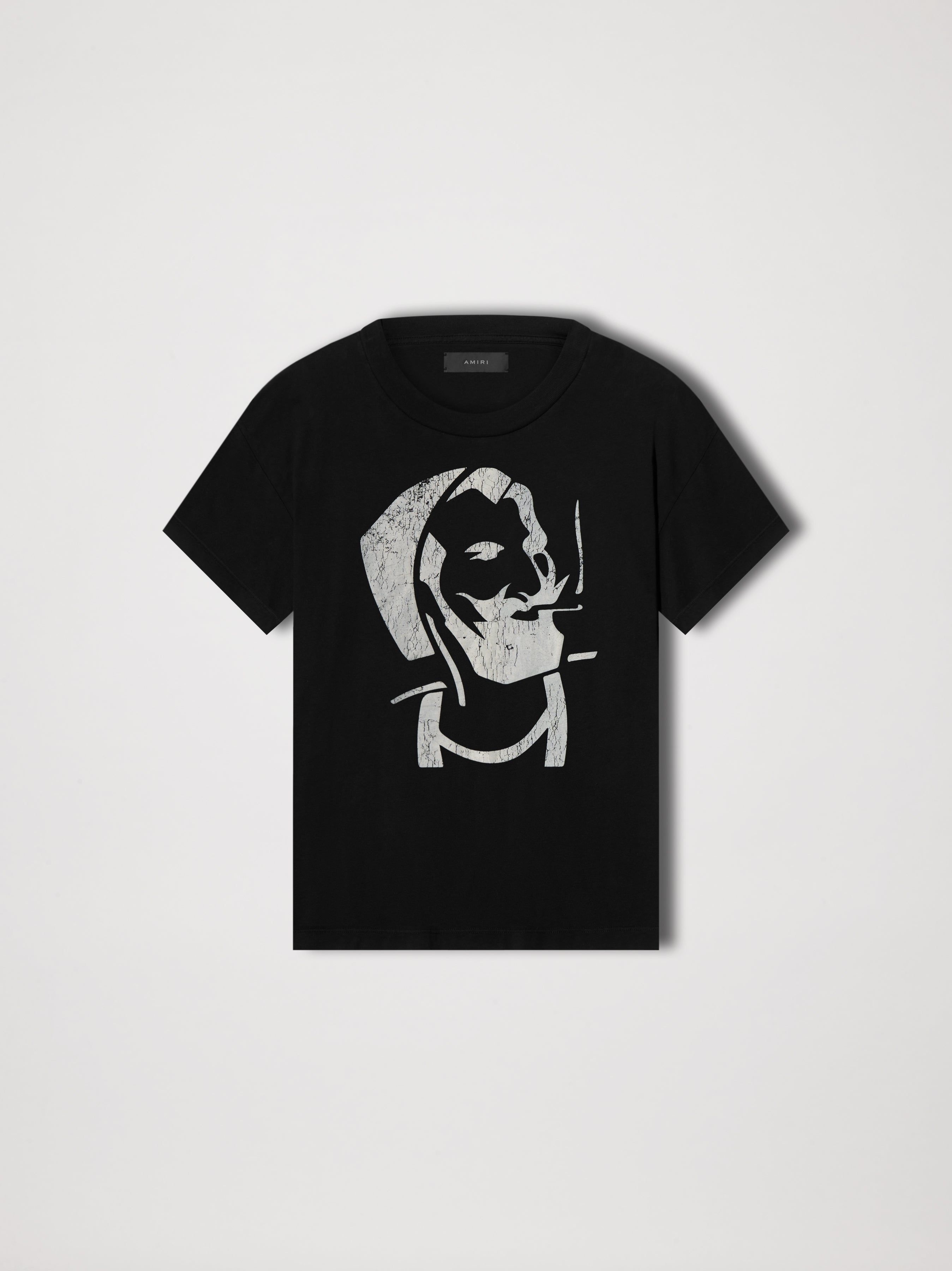 ZIG-ZAG CRACKLE TEE - BLACK sold by AMIRI