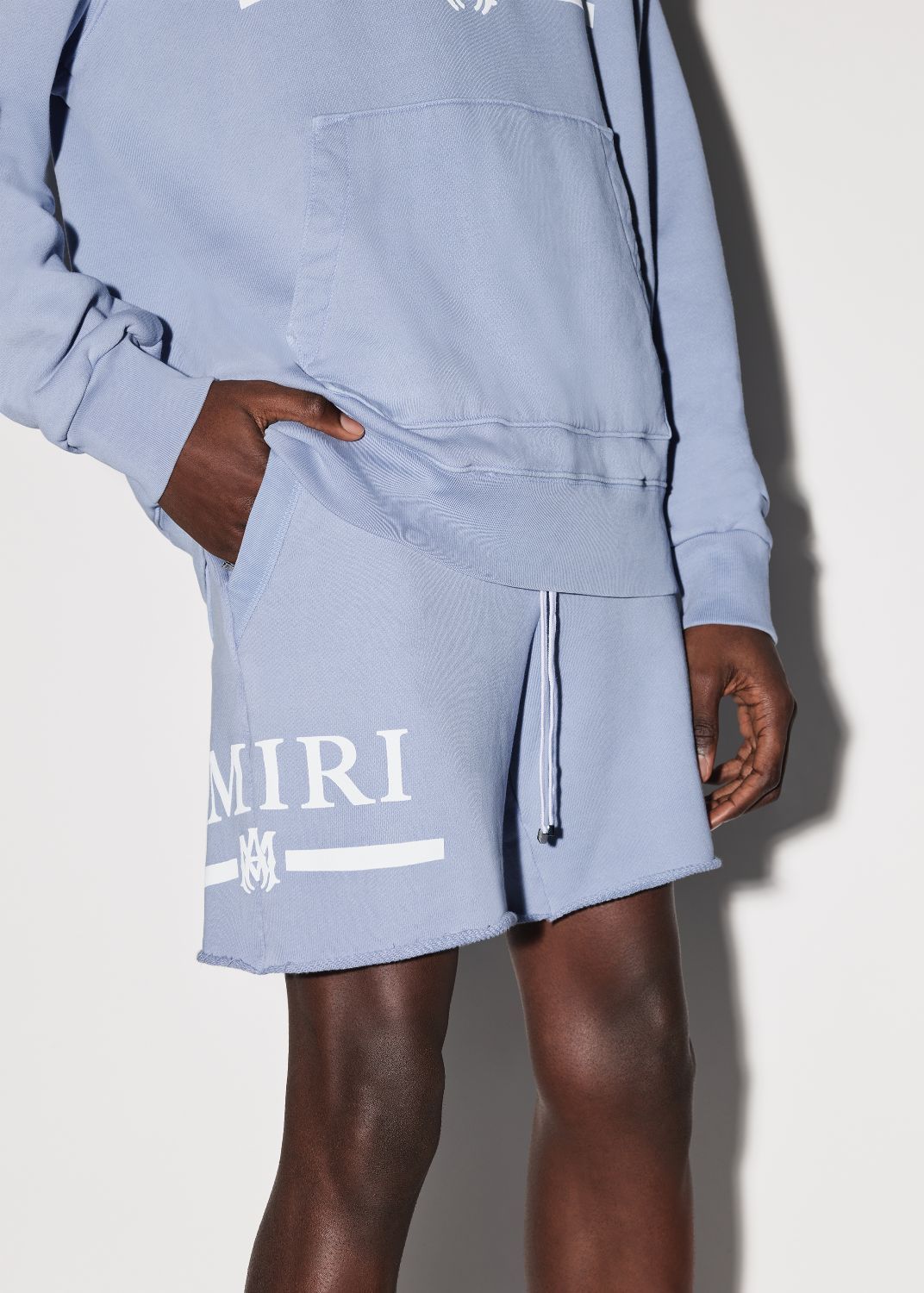 MA BAR LOGO SWEATSHORTS - DUSTY BLUE sold by AMIRI product image thumbnail 5