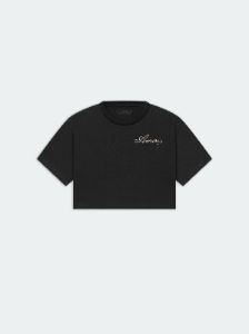 WOMEN - CHAMPAGNE CROPPED TEE - Black sold by AMIRI