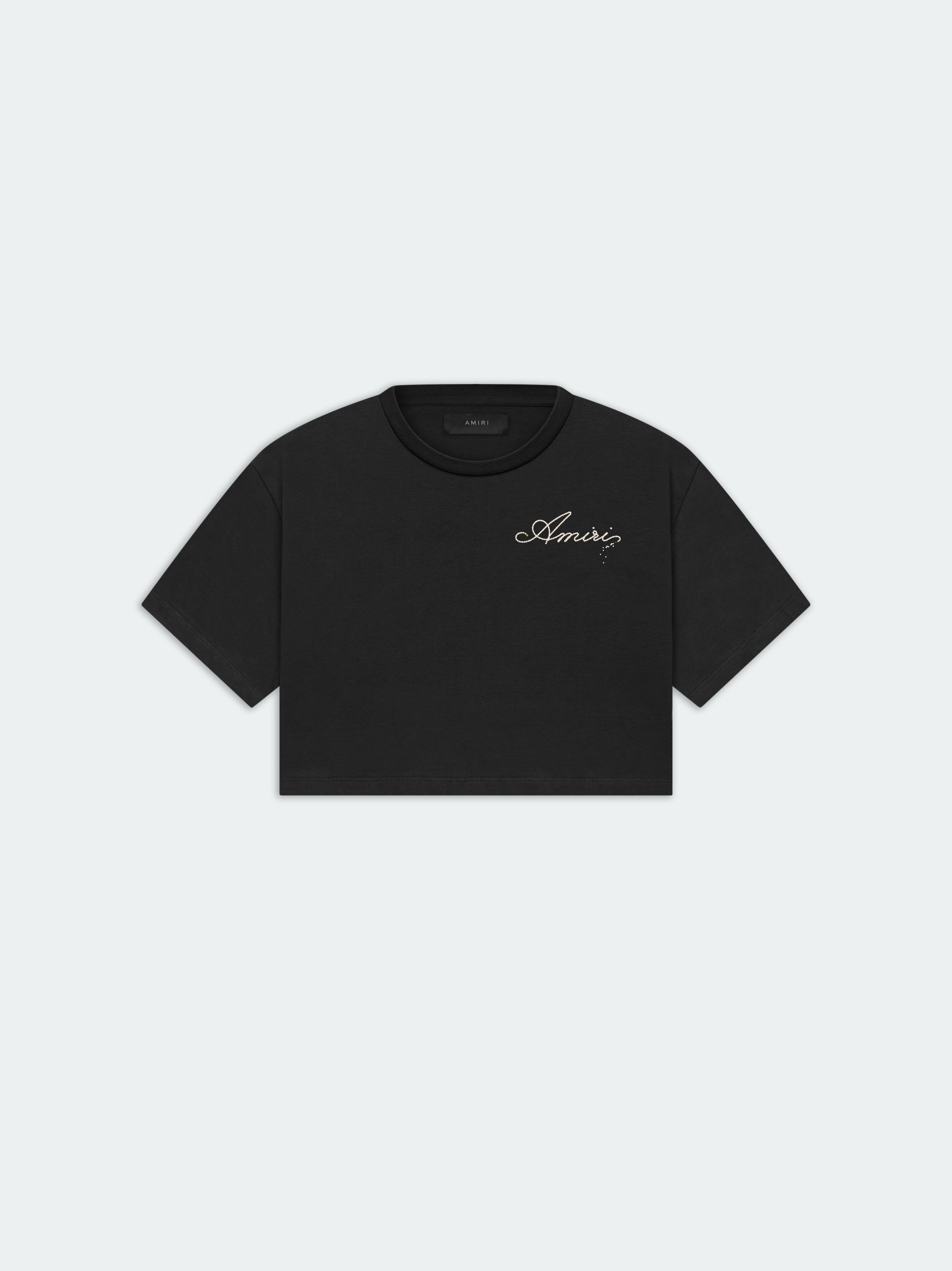 WOMEN - CHAMPAGNE CROPPED TEE - Black sold by AMIRI