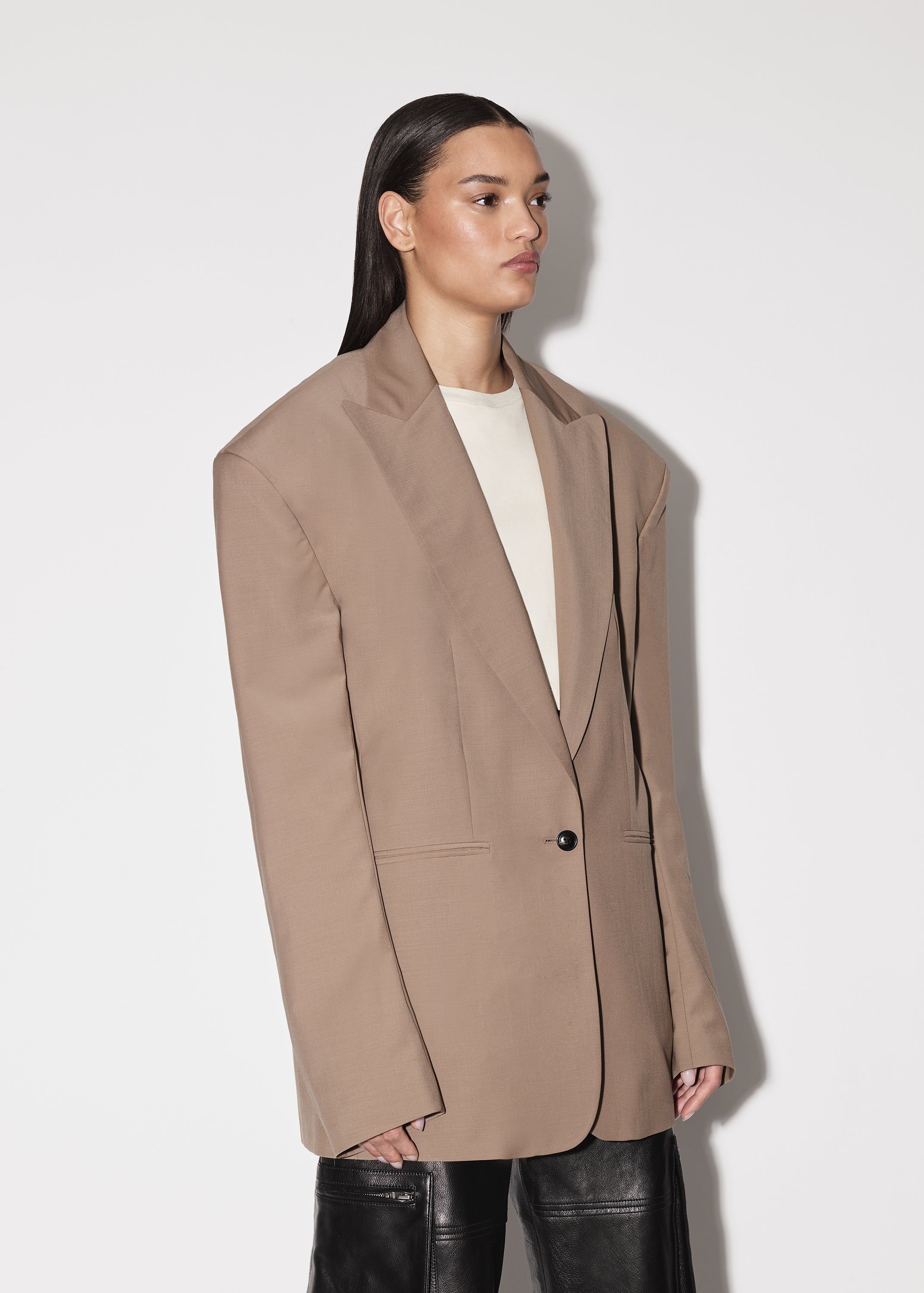 WOMEN - OVERSIZED BLAZER - DARK KHAKI sold by AMIRI product image thumbnail 4