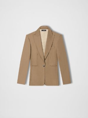 WOMEN - OVERSIZED BLAZER - DARK KHAKI made by AMIRI
