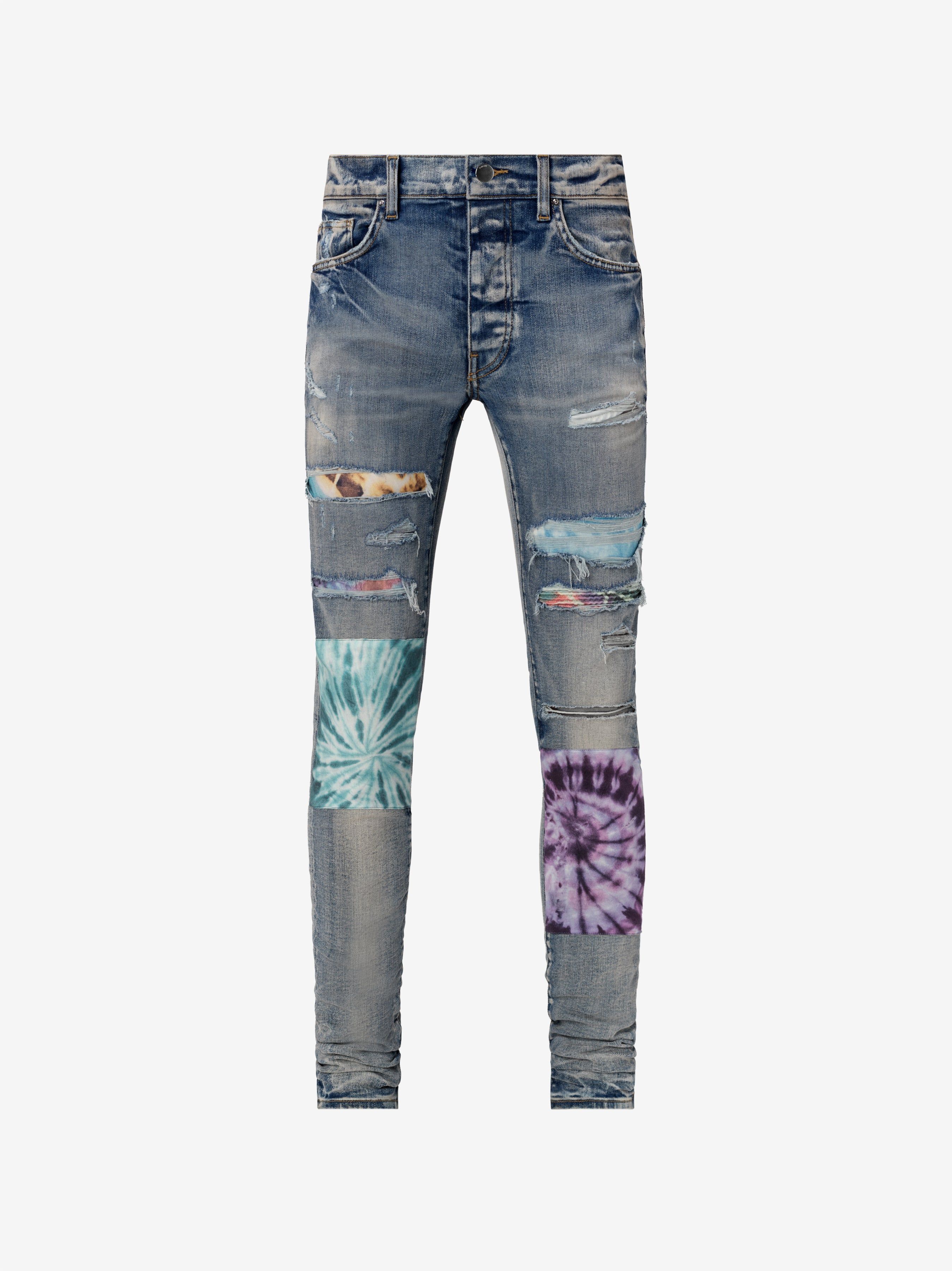 Patchwork Jeans Amiri Art Patch Jeans Blue Amiri Quilt Patch Jeans