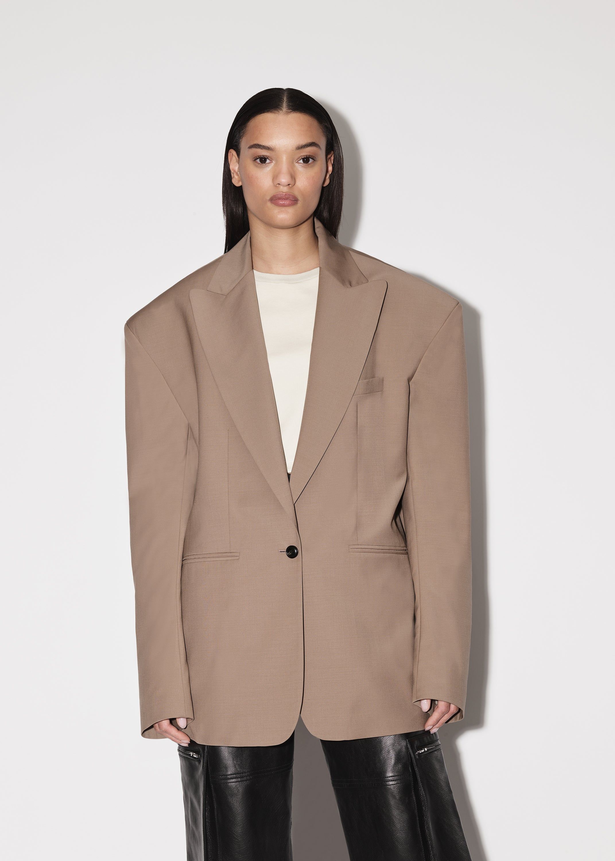 WOMEN - OVERSIZED BLAZER - DARK KHAKI sold by AMIRI product image thumbnail 3