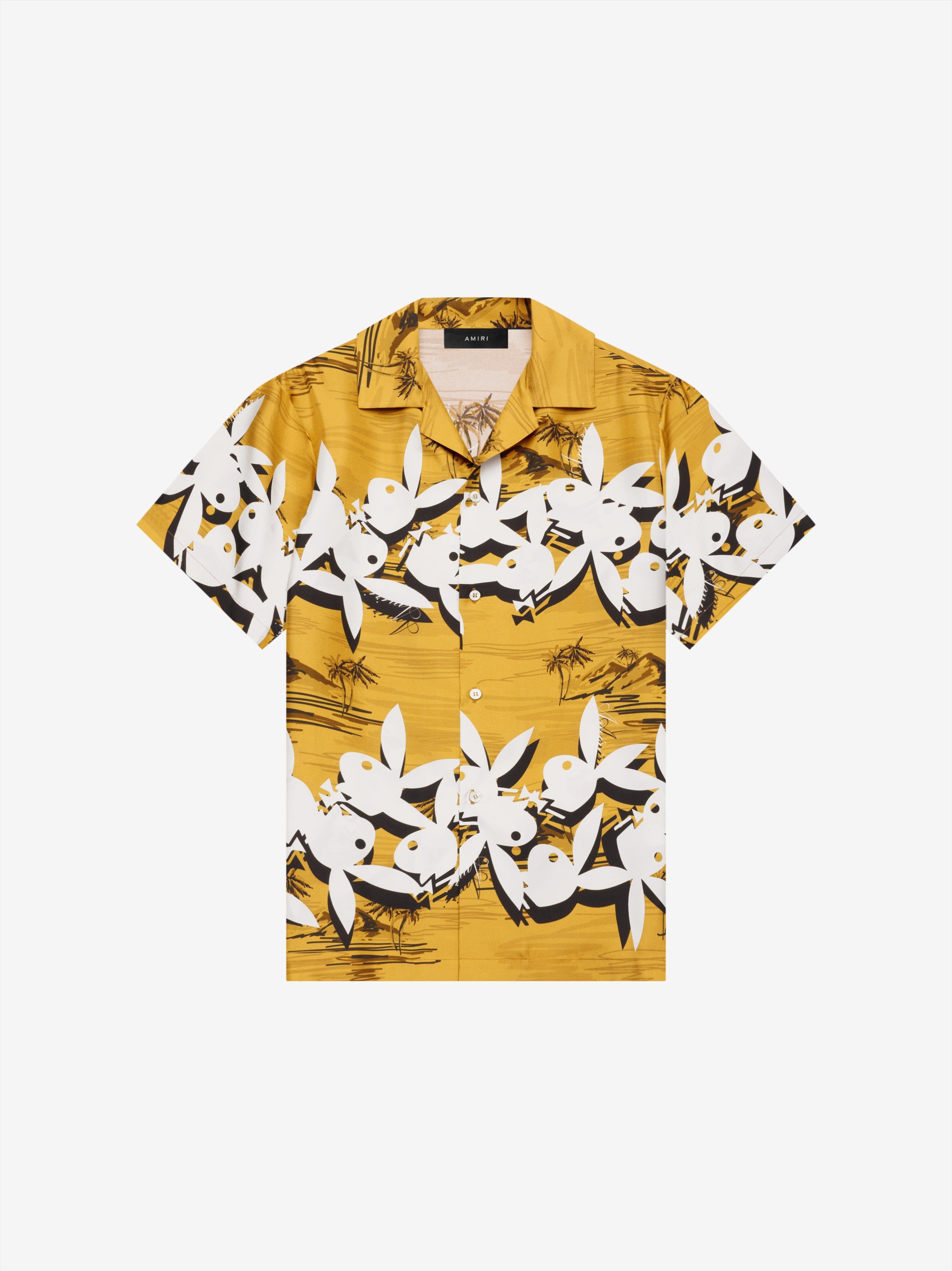 PLAYBOY ALOHA SHIRT - GOLD sold by AMIRI