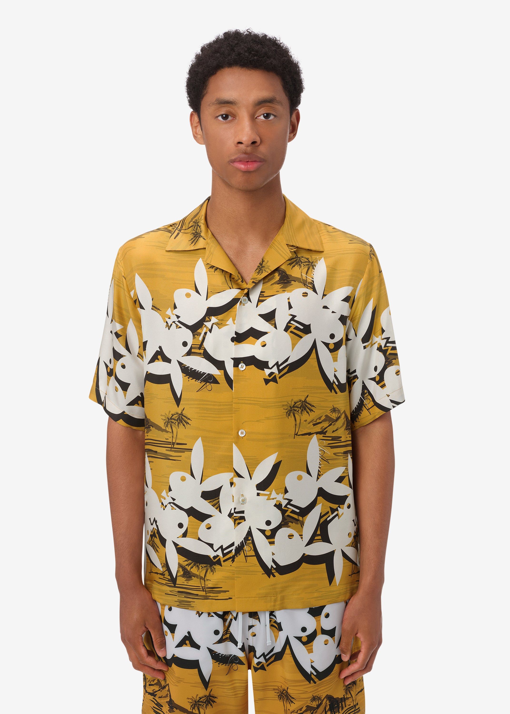 PLAYBOY ALOHA SHIRT - GOLD sold by AMIRI product image thumbnail 2