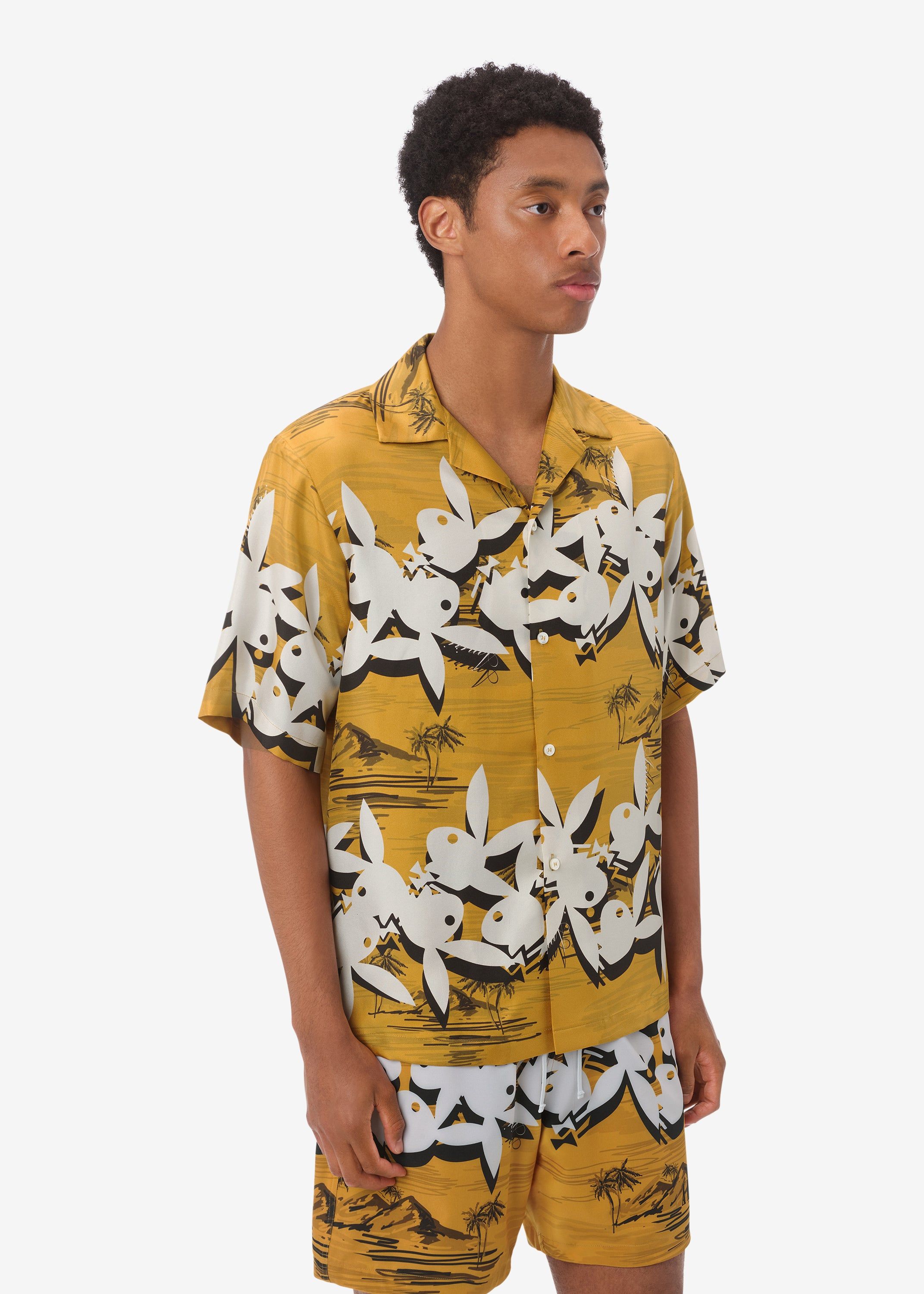PLAYBOY ALOHA SHIRT - GOLD sold by AMIRI product image thumbnail 3