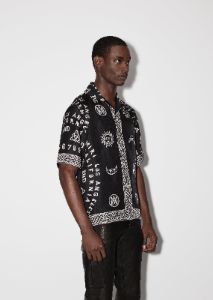 OUIJA BOARD BOWLING SHIRT - BLACK sold by AMIRI