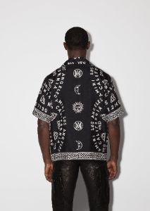OUIJA BOARD BOWLING SHIRT - BLACK sold by AMIRI