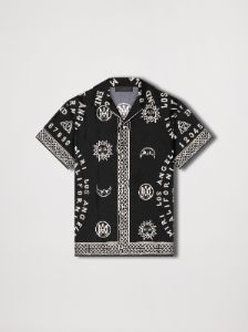 OUIJA BOARD BOWLING SHIRT - BLACK sold by AMIRI