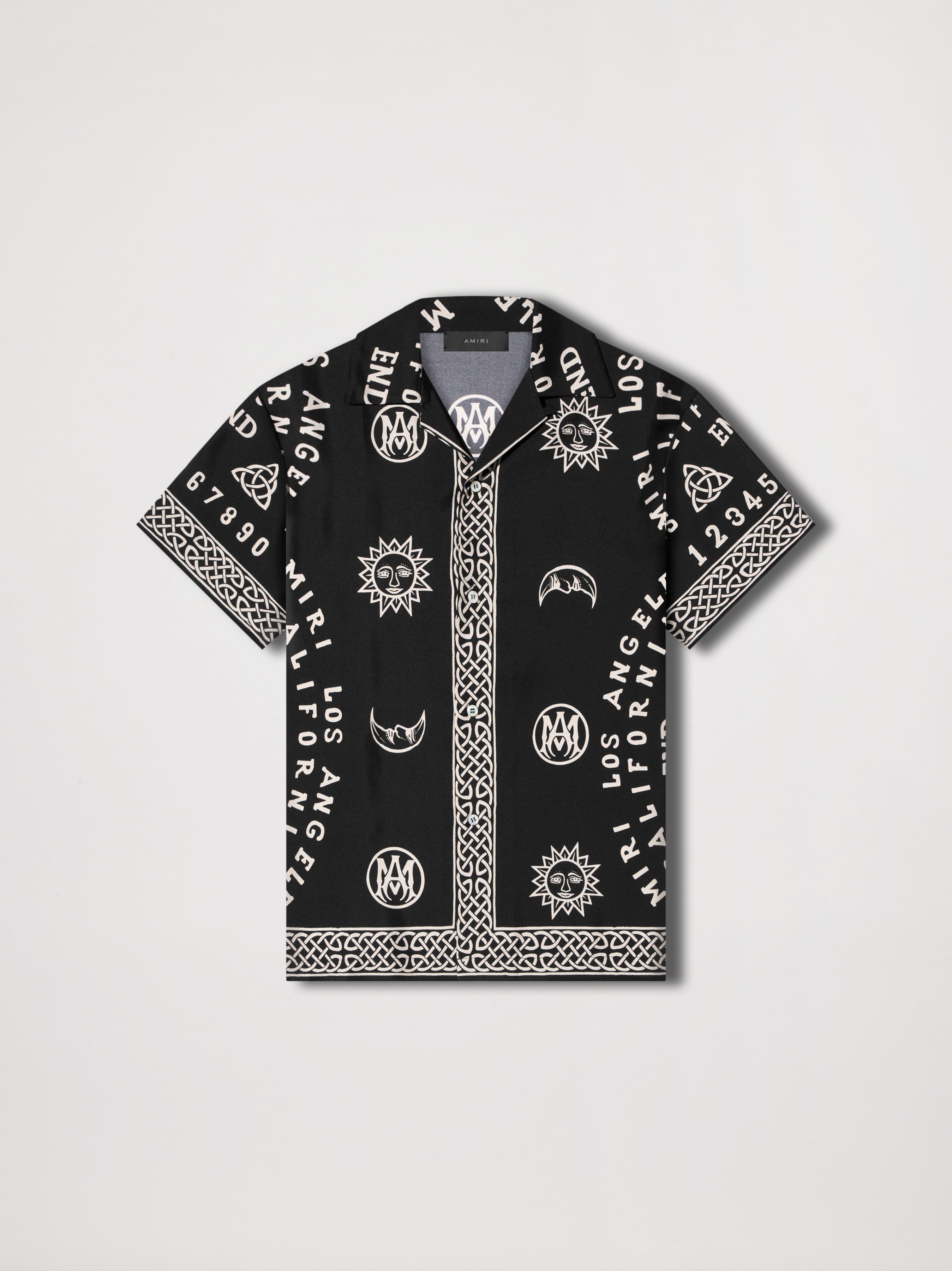OUIJA BOARD BOWLING SHIRT - BLACK sold by AMIRI