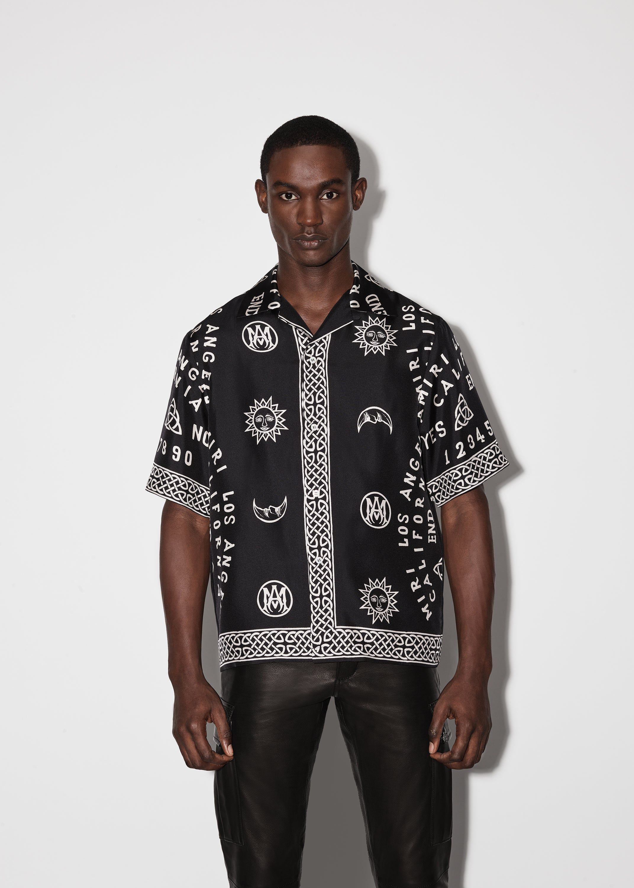 OUIJA BOARD BOWLING SHIRT - BLACK sold by AMIRI product image thumbnail 2