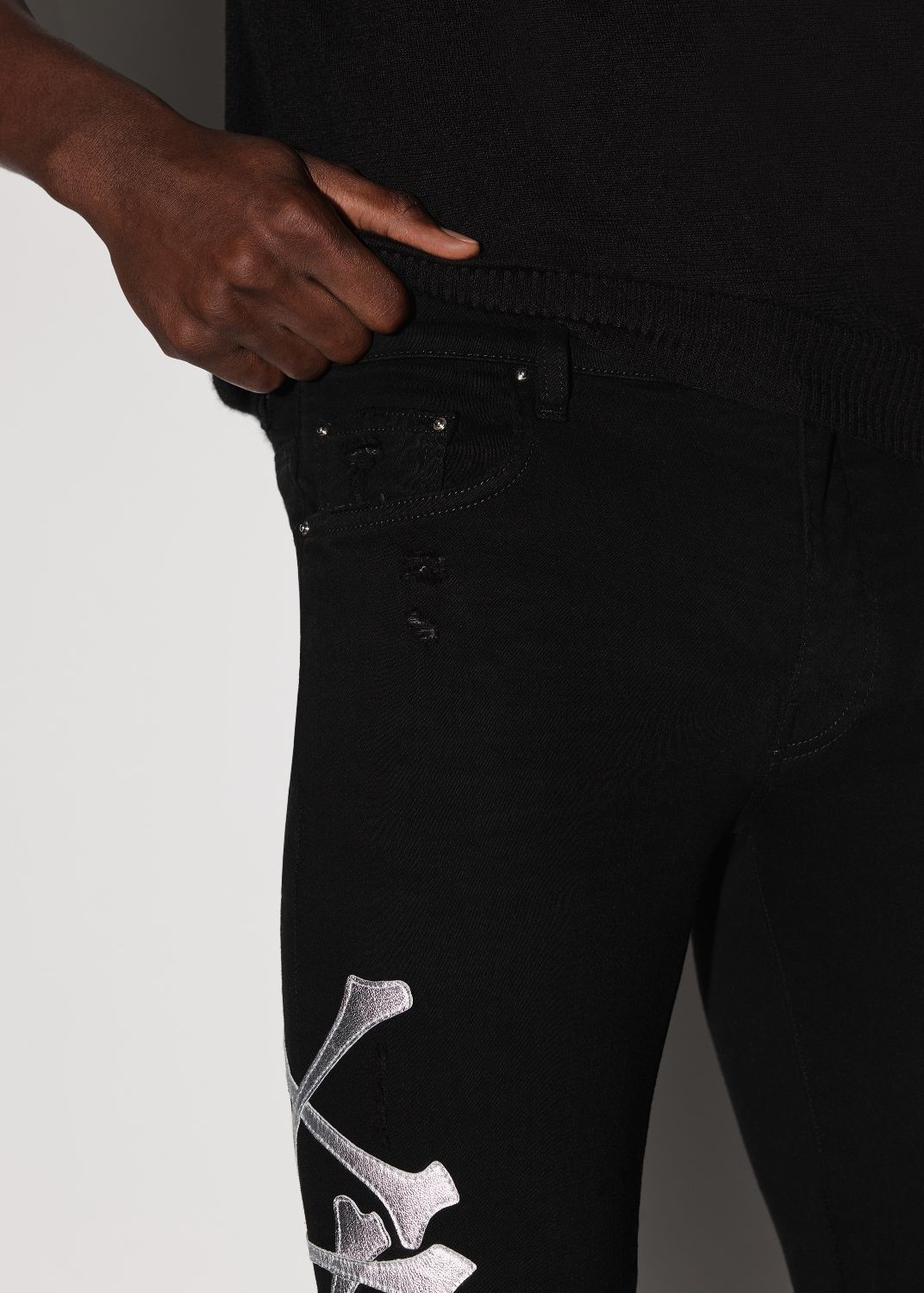 BONES JEAN - BLACK_SILVER sold by AMIRI product image thumbnail 5