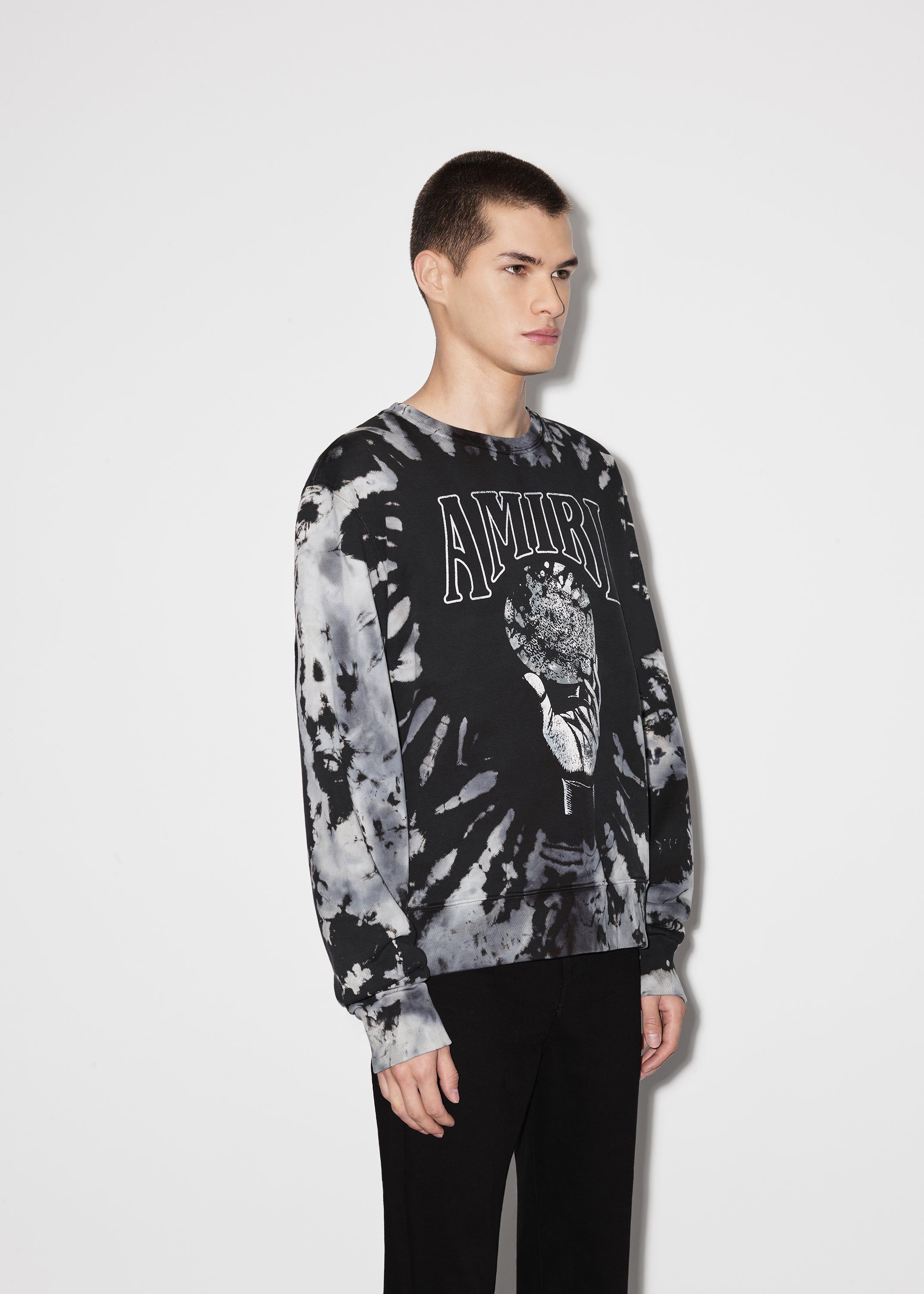 CRYSTAL BALL TIE-DYE CREWNECK - BLACK sold by AMIRI product image thumbnail 3