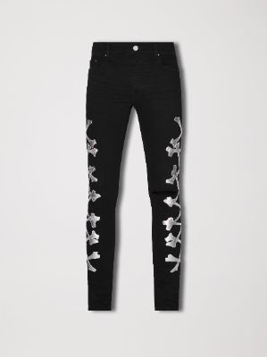BONES JEAN - BLACK_SILVER made by AMIRI